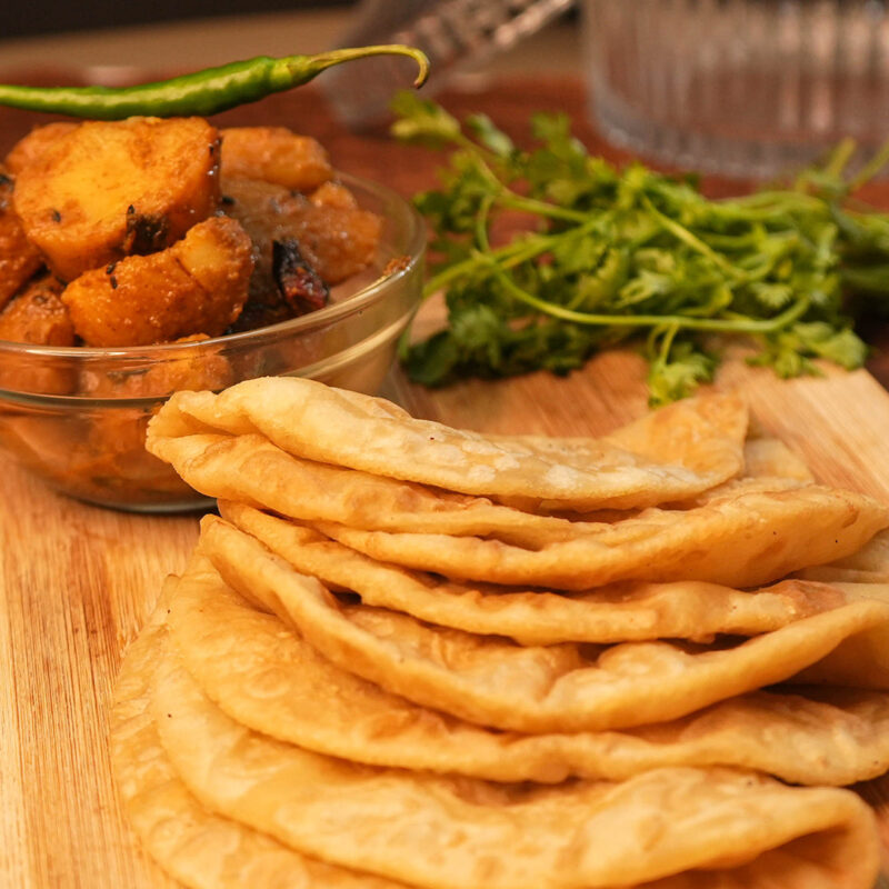 Radhaballabi with Aloo Dum